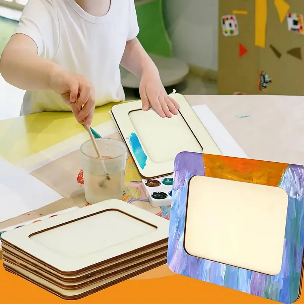 Handmade Wooden Photo Frames, DIY Photo Frame Embryos, Can Be Painted Three-dimensional Photo Album Frames