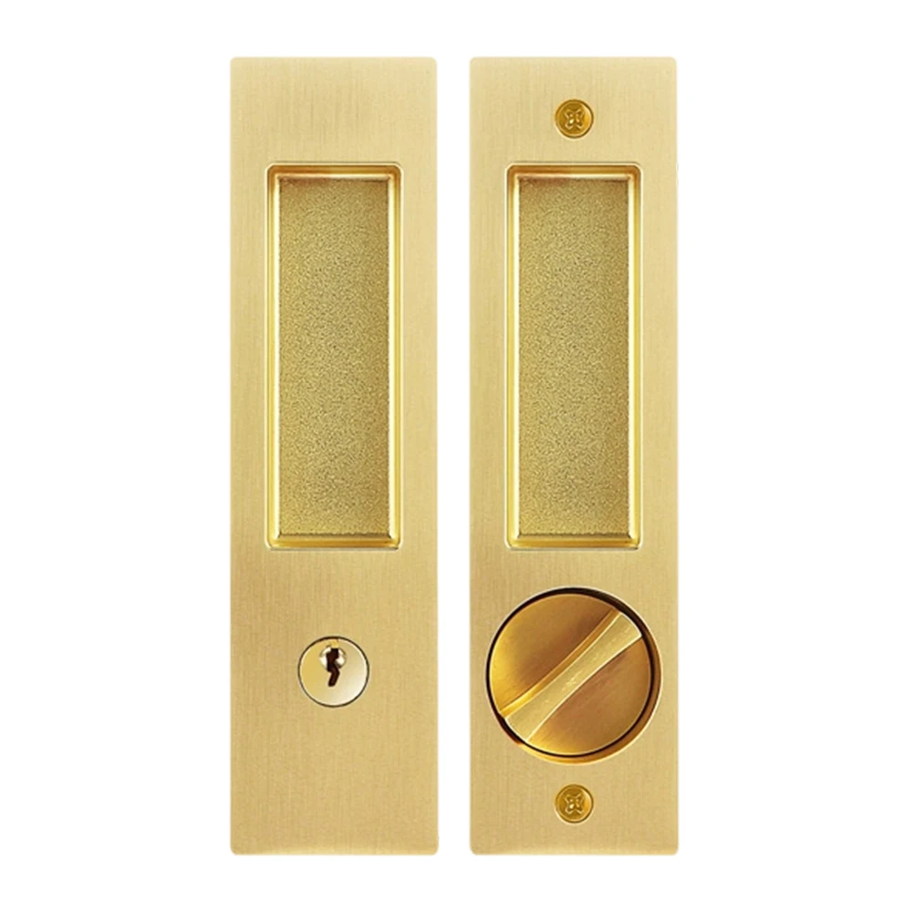 

Zinc Alloy Sliding Door Lock with Key for Sliding Doors Double Sided Security Hook Latch Suitable for Balcony Bathroom