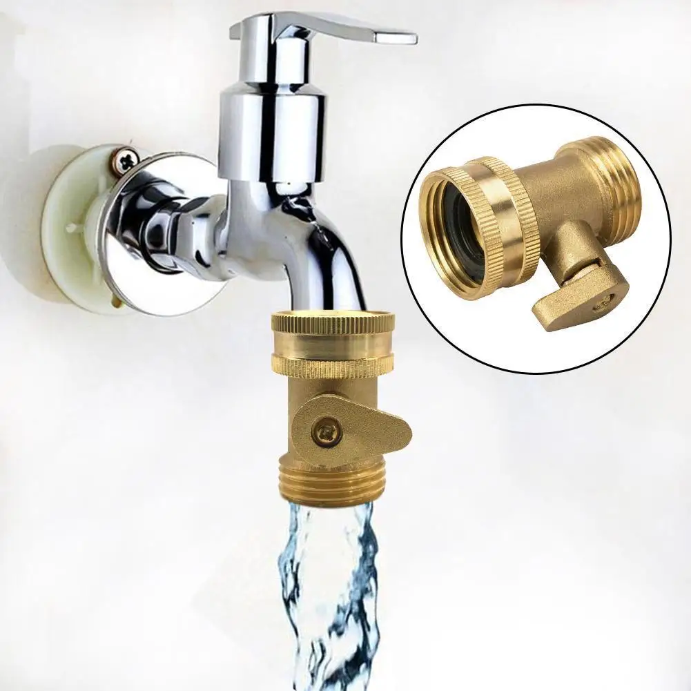 

3/4 Garden Hose Shutoff Valve Brass Water Hose Faucet Connector For Garden Watering Coupler Joint Connect Repair Shut Off Stop