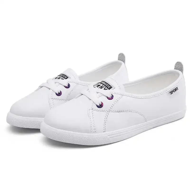 

Demi-season PU Leather Flat Shoes Women Casual Sneakers On Offer Basketball Sport Workout Footwears Idea Upper Sneskers