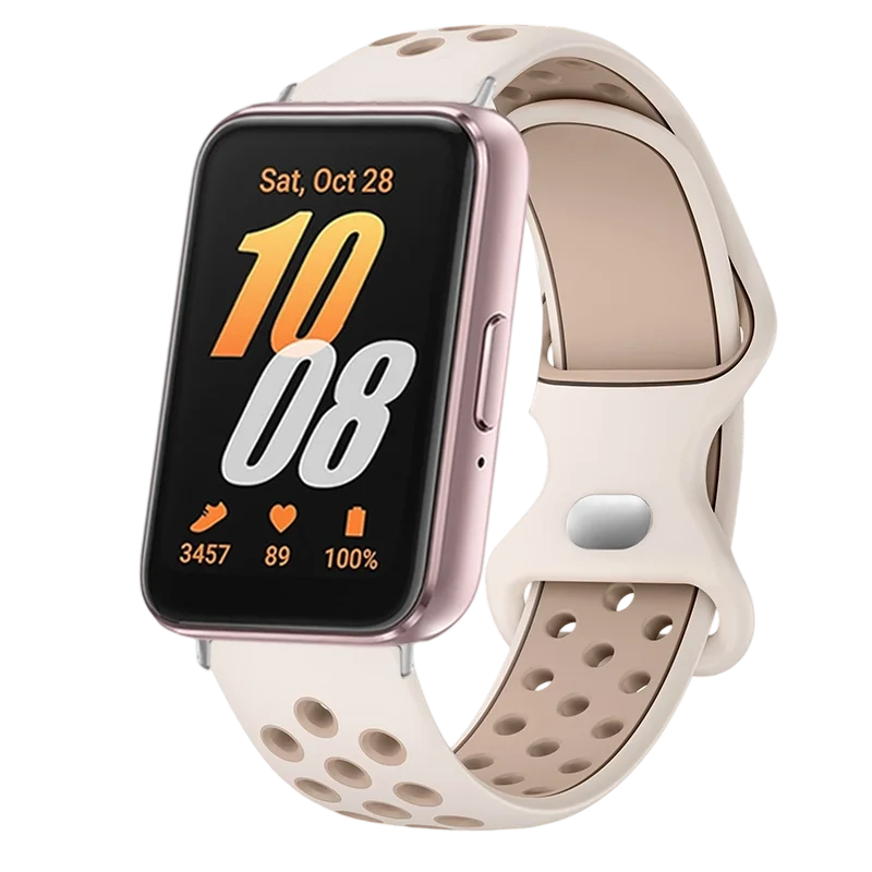 حزام بفتحة دائرية مسامية مناسب لساعة Samsung Galaxy Watch Fit3 الذكية Correa المتوافقة مع ساعة Samsung Galaxy Watch Fit3