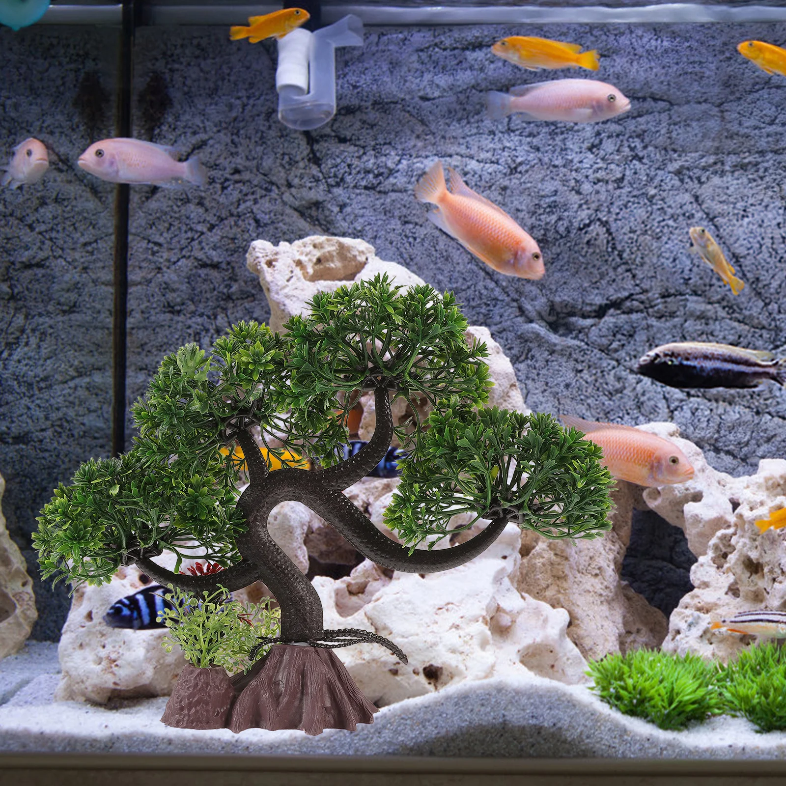 

Fake Tree Decor For Aquarium Fish Tank Simulation Landscape Prop Plastic Aquatic Tree Fish Tank Accessories Decoration