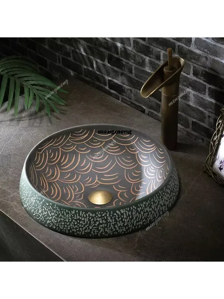 

RR Retro round basin semi-embedded wash basin toilet wash basin