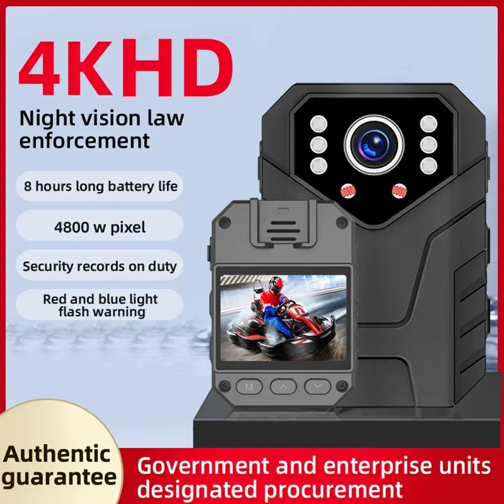 

4K Mini Camera 1080P Full HD 2 Inch IPS Touch Screen Night Vision Video Recorder Portable Security Guard Police Small Body Cam