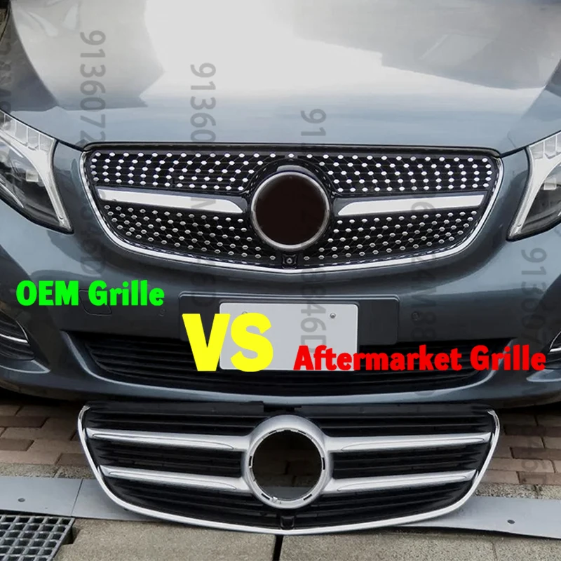 Upgrade Front Inlet Bumper Grille Racing Grill GT Diamond Facelift For Mercedes W447 Benz V Vito 2015 2016 2017 2018 2019 Tuning