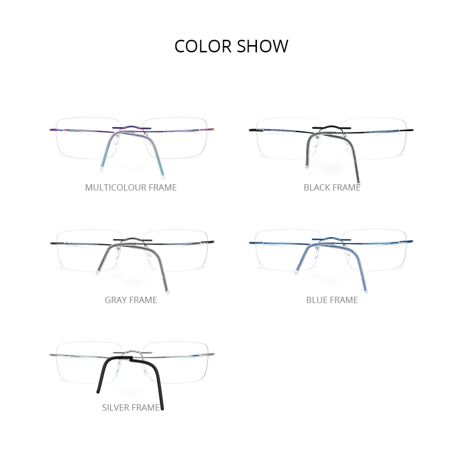 FONEX Randlose Titanbrille für Herren, Markendesign, rahmenlose Brillen für Damen, hochwertige, ultraleichte japanische Brillen 85707 – Detail 6