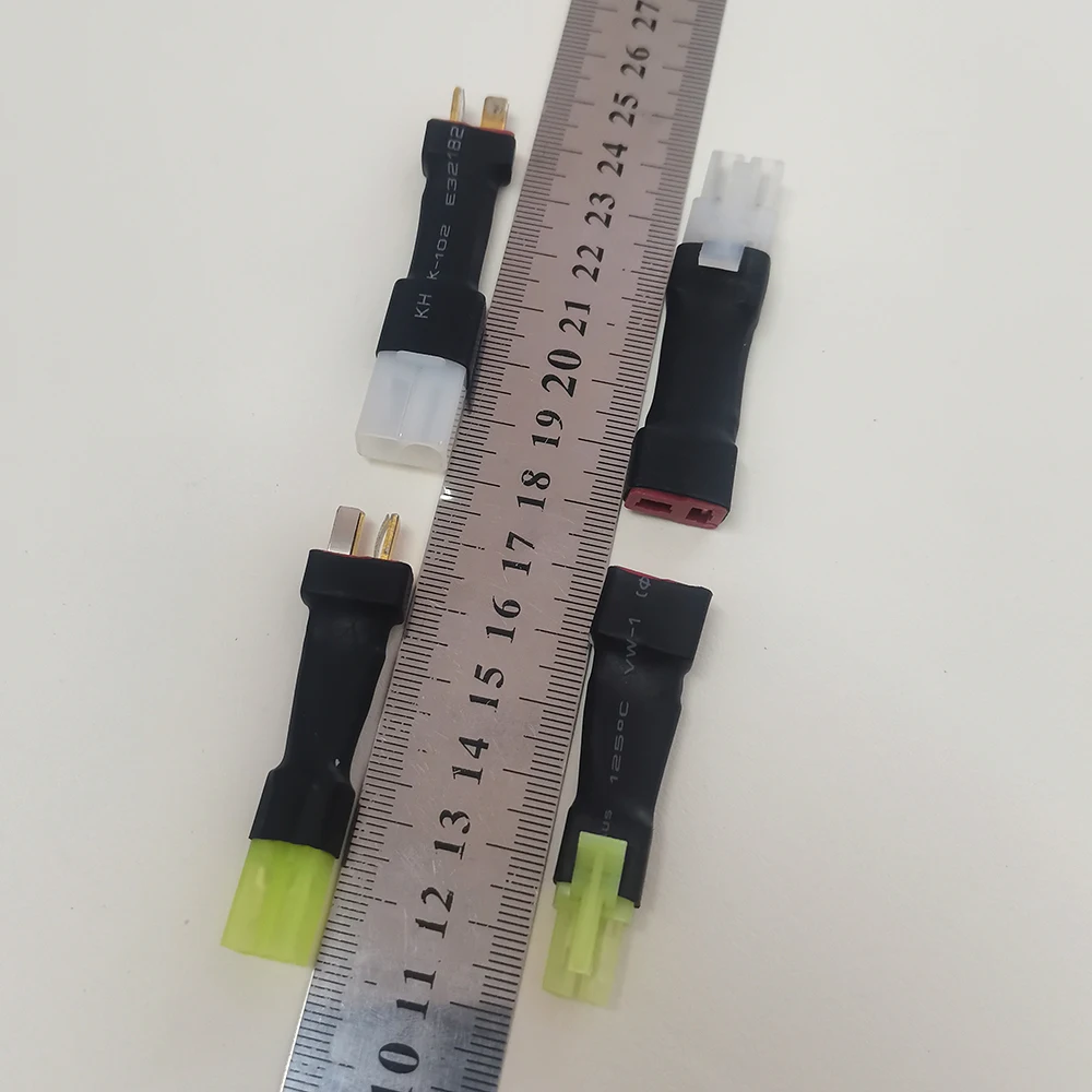 DC-Steckeradapter Deans T-Stecker auf Tamiya-Stecker, Männlich-Weiblich T-Plug Tamiya-Adapter RC Lipo Batterieanschluss für RC-Auto Airsoft Modell – Detail 3