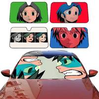 Art Cartoon Cute A-Aokizy Car SunShade Windshield Anti-UV Protection Front Sun Shade Cooling Protector for Vehicle Interior
