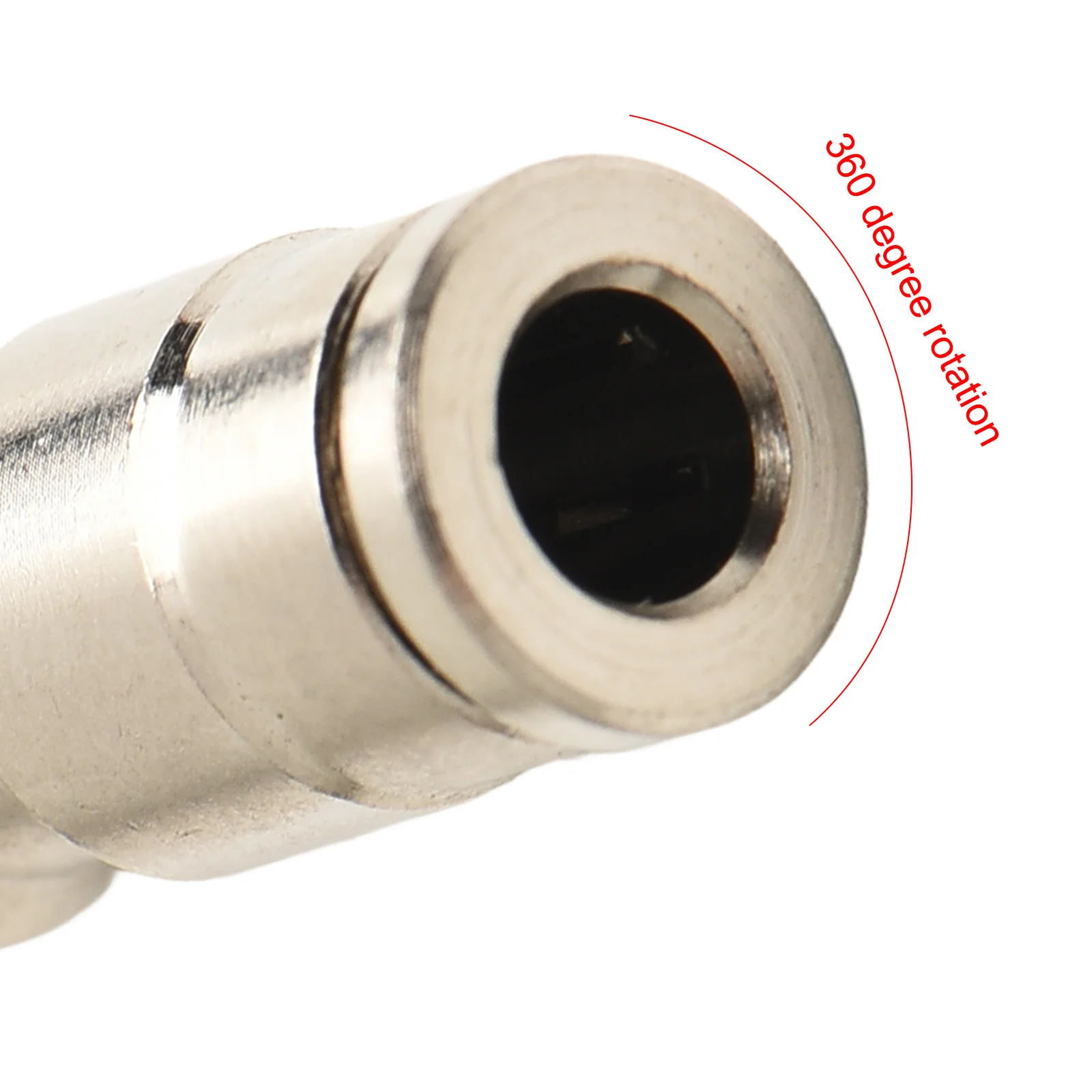 Flexible Pneumatic Air Tube Connector in Nickel Plated Brass Offering 360 Degree Rotation and Convenient Maintenance