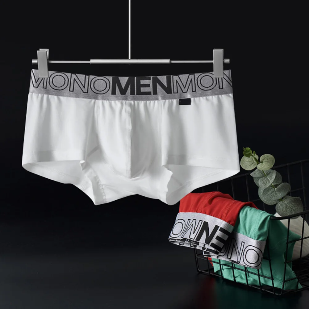 2025 الرجال الرياضة سراويل بوكسر لينة النوم ملخصات منخفضة الخصر سراويل مشروط ملابس داخلية قطنية الصلبة الانتفاخ الحقيبة جذوع الرجال السروال #2