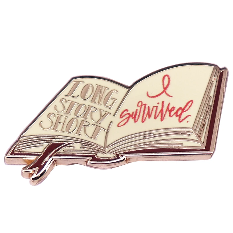 C5340 long story short I Survived Enamel Pin Lapel Pins for Backpack Women Music Inspiration Badge Singer Fans Gift Accessories