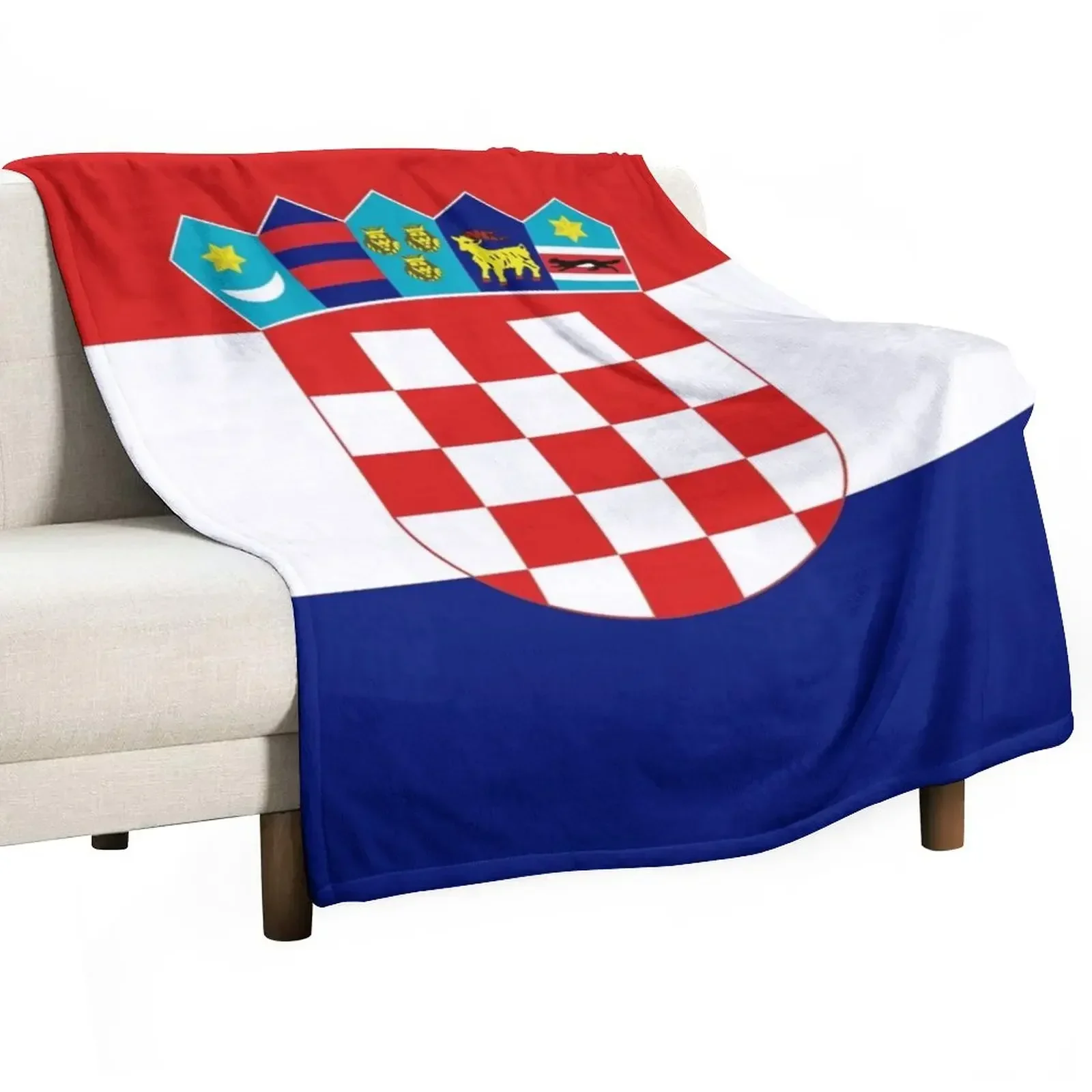 

Croatia flag Throw Blanket Soft Plush Plaid valentine gift ideas blankets and throws Blankets