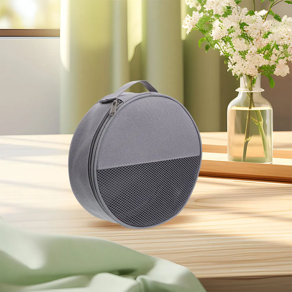 

2pcs Outdoor Bag Durable Tableware Container Portable Camping Kitchenware Storage Mesh Fabric Round Plate Travel Oxford