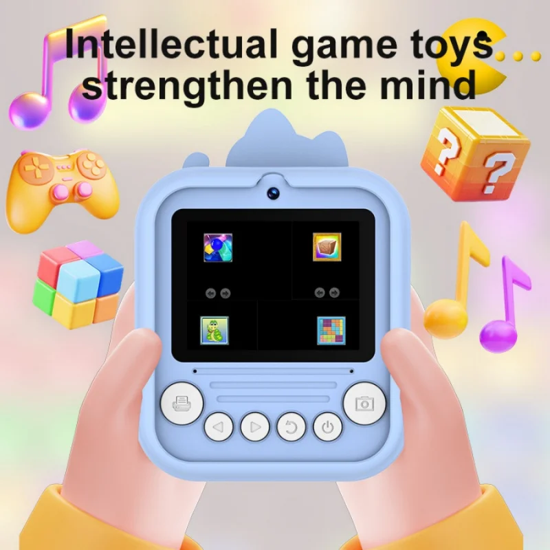 1pc caméra HD enfants dessin animé licorne impression instantanée Mini appareil photo numérique jouet console de jeu de musique