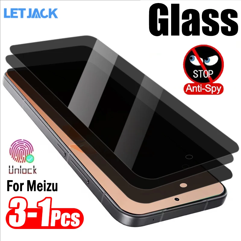 

1-3Piece Anti-spy Tempered Glass for Meizu 22 21 20 Pro Screen Protector for Meizu 20 Infinity 20 Classic Unlock Privacy Film