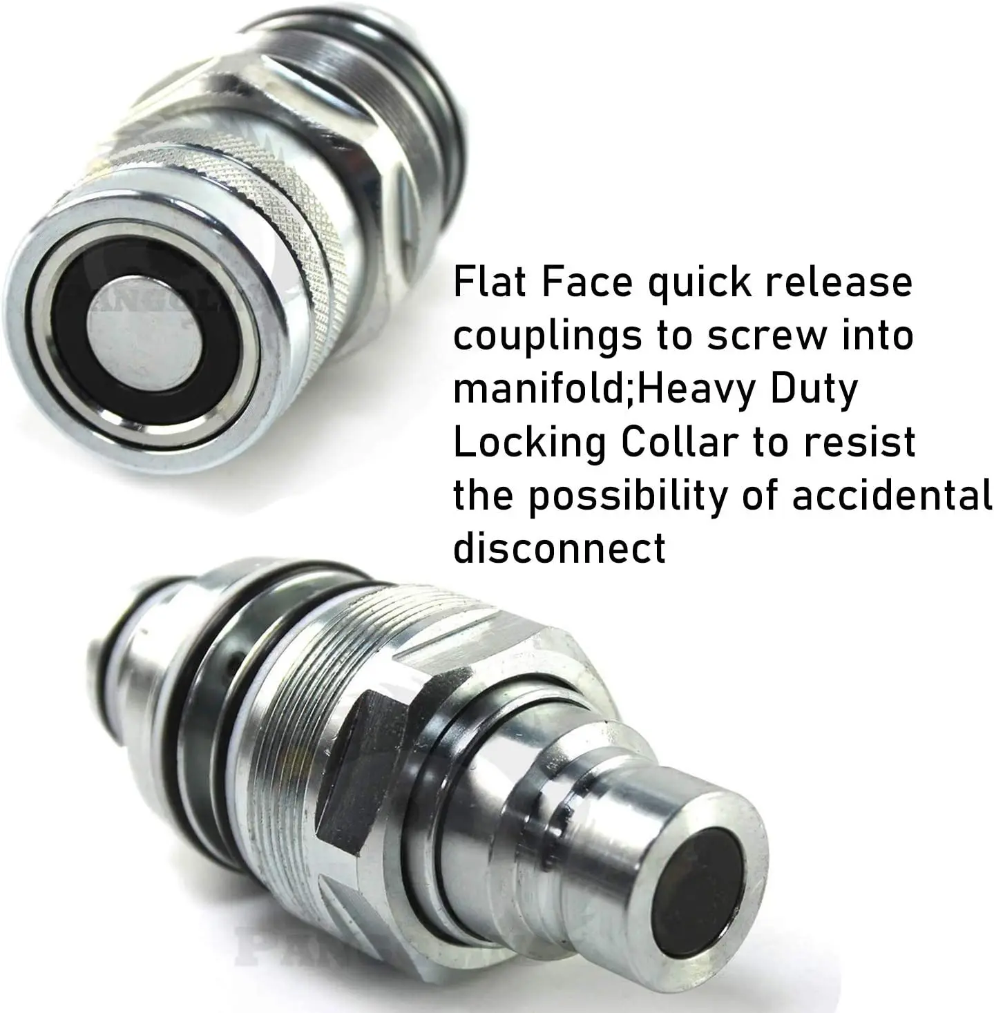 1pc 6680018 6679837 Female & Male Hydraulic Flat Face Quick Connect Coupler Thread Φ46mm for Bobcat S185 S220 S250 T140 T200