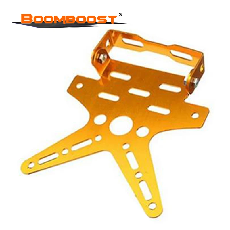 دعامة لوحة ترخيص ذهبية قابلة للتعديل بذيل السنونو، جزء تعديل الدراجة النارية/سكوتر كهربائي GZJR-GLOD-CPJR6.5 #4