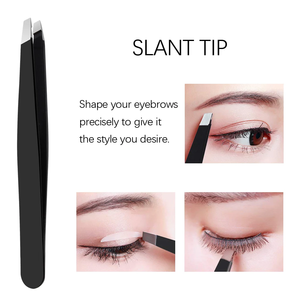 4/6 pezzi pinzette per depilazione sopracciglia set sopracciglia ciglia sopracciglia viso rifinitura pinze forbici con custodia in pelle strumenti di trucco di bellezza