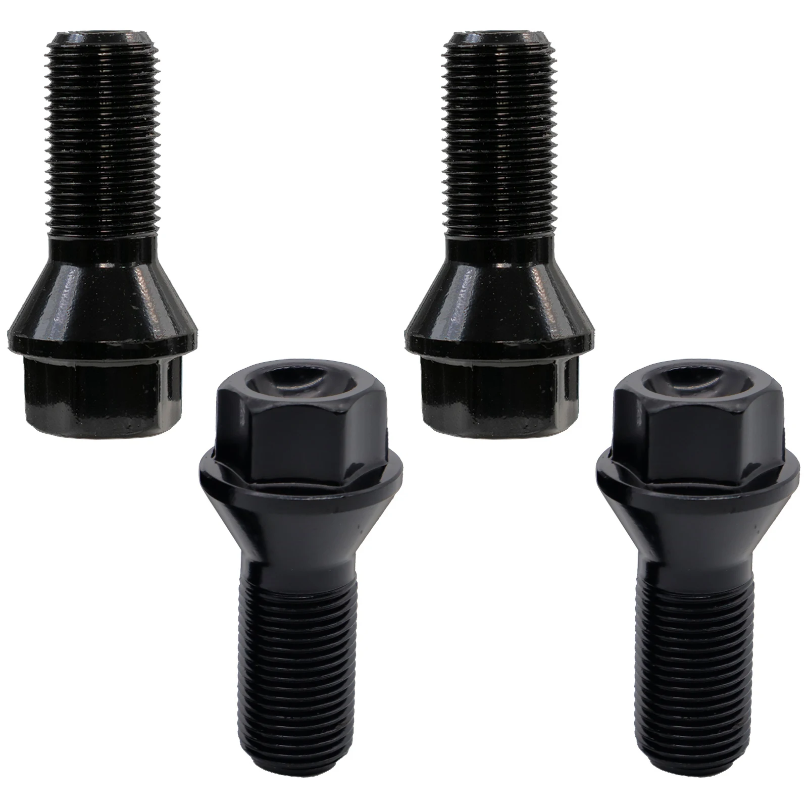 4X For BMW X3 X5 X6 E70 E71 F20 F25 428i 528i M4 M5 Z4 Car Wheel Lug Bolts Nut Steel 36136781151 Black Car Standard Accessories