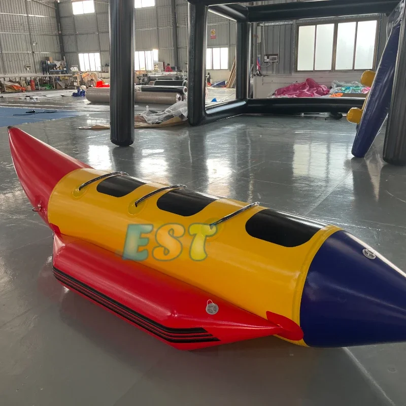 

Banana Boat Inflatable Towable Tube Ski Water Play Equipment 3 Seats Inflatable Sea Flying Fish Boat With Electric Pump