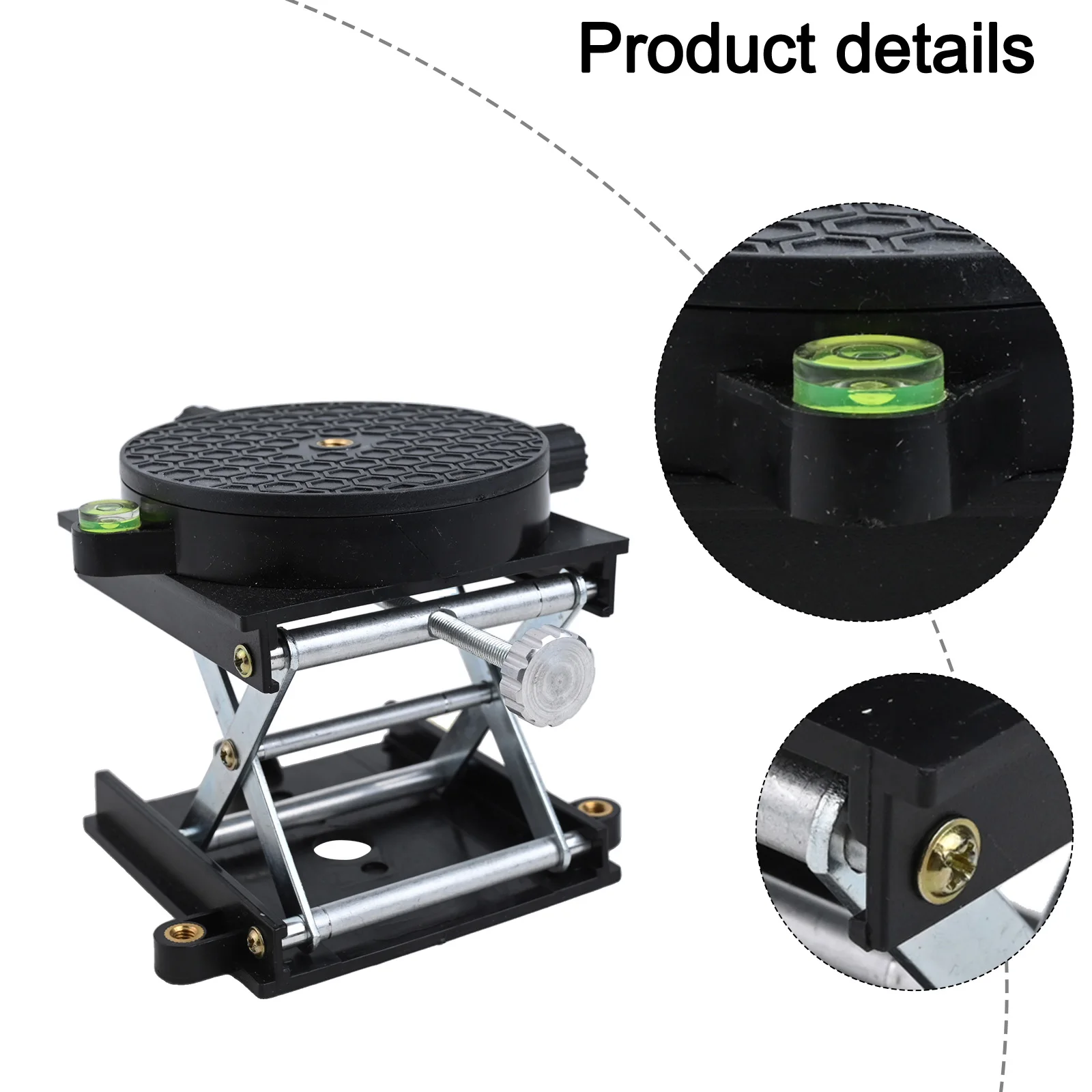 Adjustable Height Aluminum Router Lift Site Preparation Large Working Area Precise Adjustments 125*100*90 Mm package