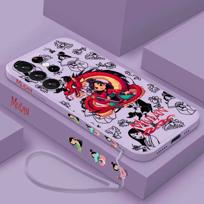 Funda suave de Disney con diseño de Mulan Mushu para Samsung A73 A72 A71 A60 A57 A56 A55 A54 A53 A52 A36 A34 A32 A26 A17
