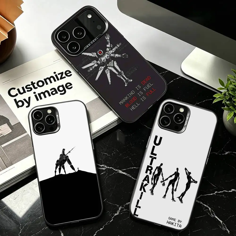 Game ULTRAKILLS Hot Selling Phone Case For iPhone 17,16,15,14,13,12,Pro Max,XS,Colored Silver Plated Inside Cover