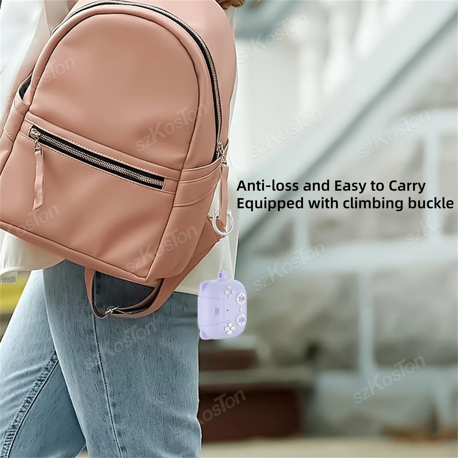 For AirPods 4 Cute Cat Silicone Case with Keychain Anti-drop Dustproof Protective Cover for Air Pods 4 Earphone Cases Accessorie