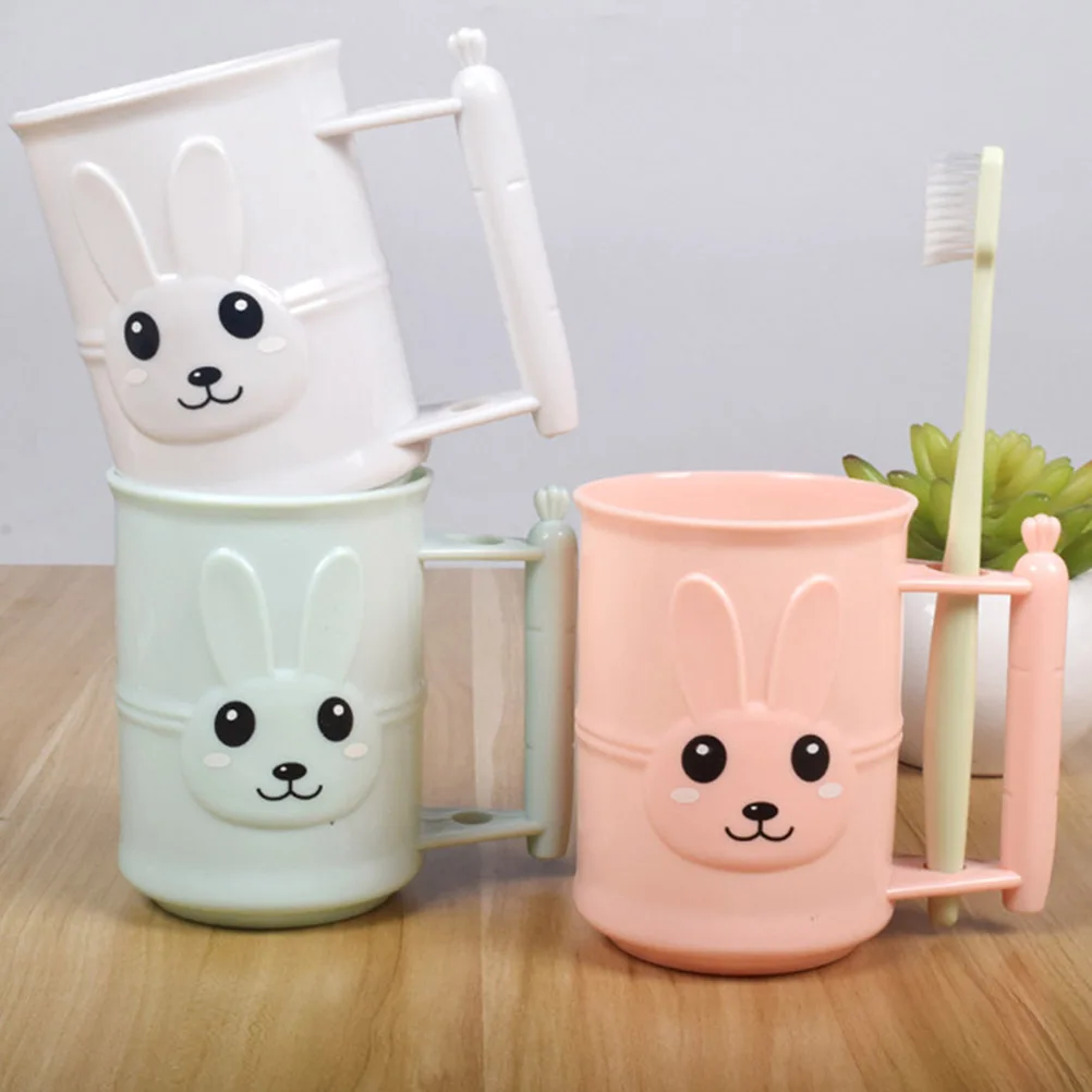 

Washing Cup Bathroom Decoration Toothbrush Tumblers Multifunctional Cups Cartoon White Color