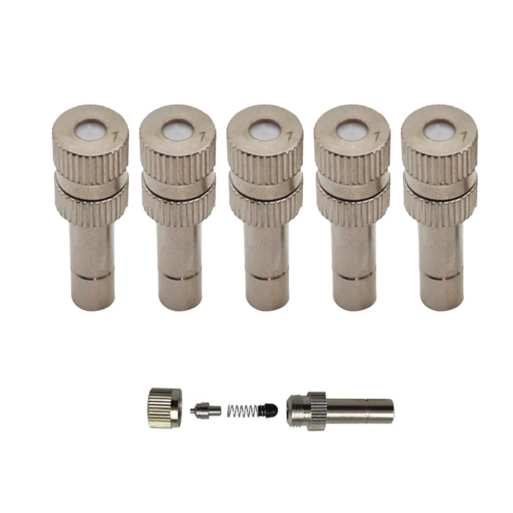 

5pcs High Quality Atomizing Misting Nozzle Garden Water Irrigation Sprinkler Quick Pushing Nozzles For Misting Cooling System