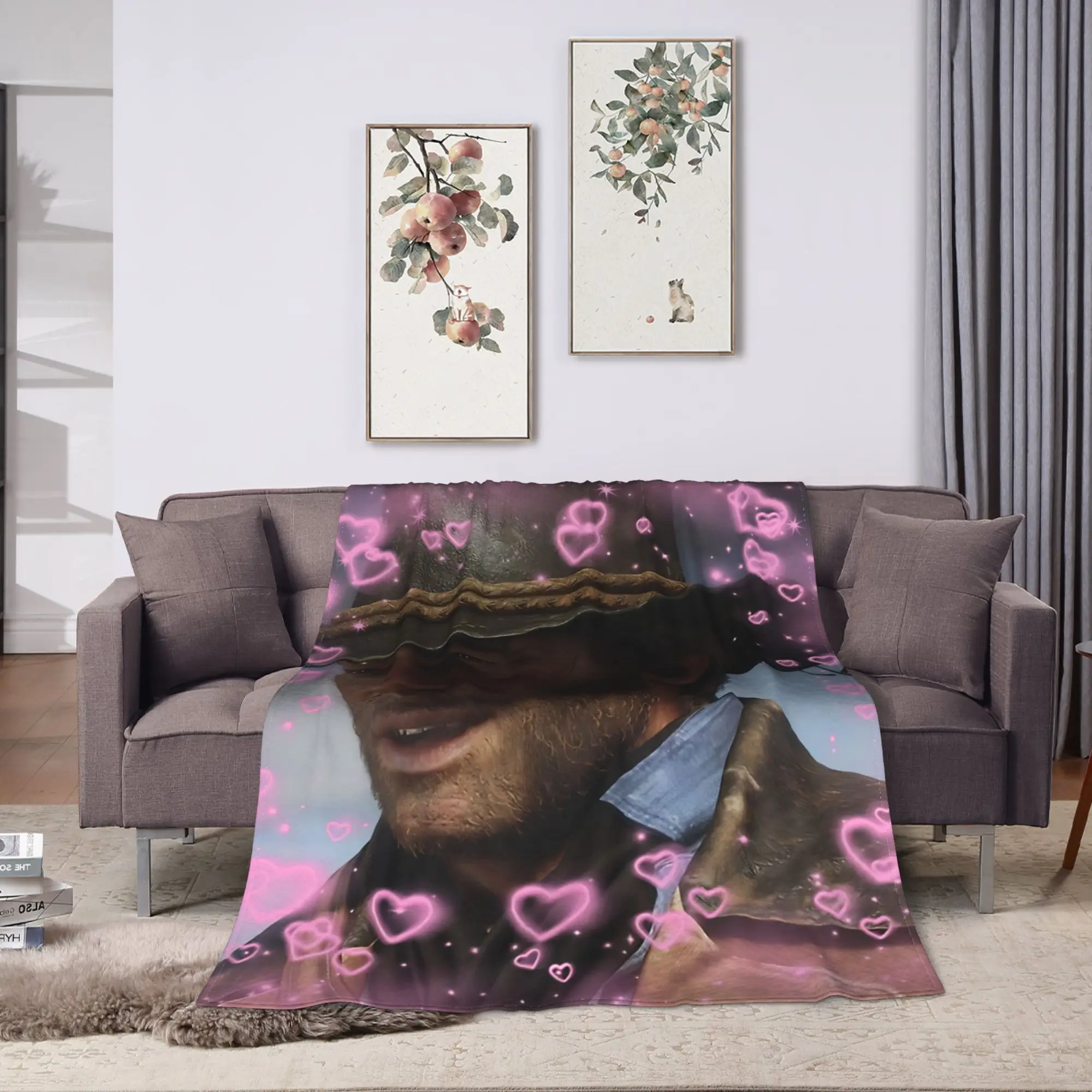 Arthur Morgan Red Dead Redemption Blanket  Camping Flannel Bedding Throws For Couch Bed Warm Custom Quality Bedspread