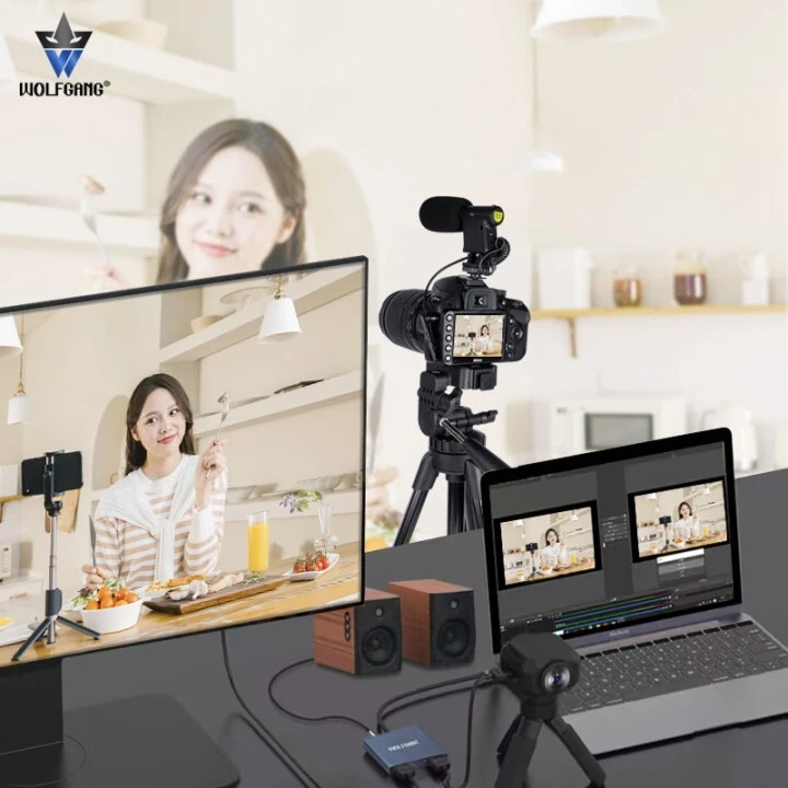 

WOLFGANG WVD01 Type-C USB3.0 HDMI-камера Электронная коммерция HD-игра Прямая трансляция Конференция Карта захвата Аудио- и видео Карта захвата