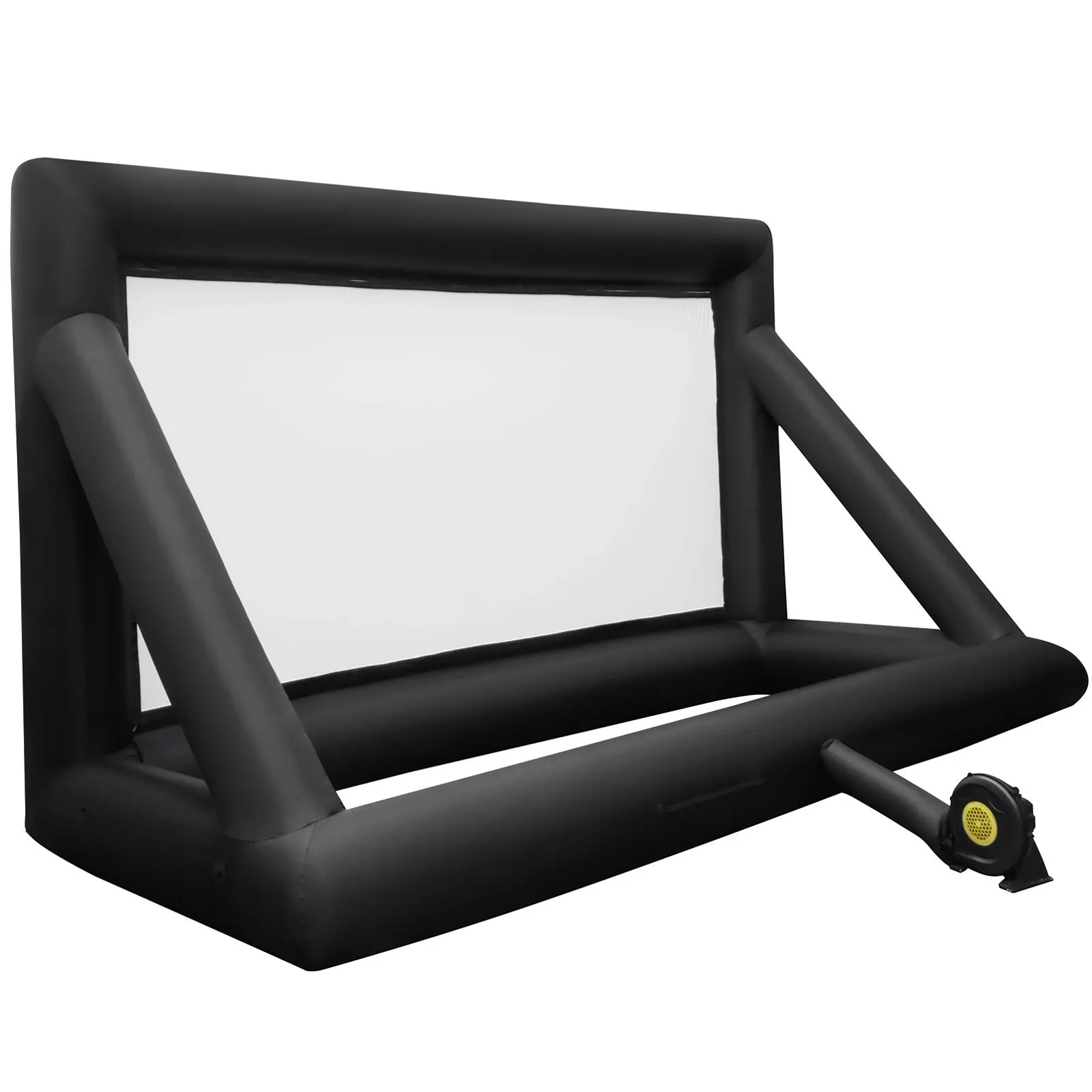 Ekran filmowy dmuchany, przenośny, o wymiarach 16 stóp, z dmuchawą powietrza w zestawie, sprzęt serwisowy.