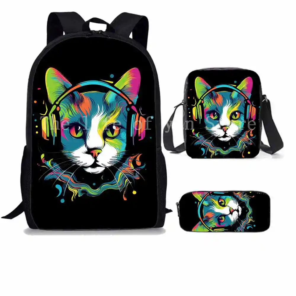 Animal Cat Backpack Young person bag school Pupil student schoolbag for child