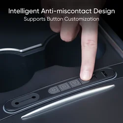 Expansion Dock for Tesla Model 3 Y Car Center Control Armrest Box Smart Expandable Station Physical Buttons USB Type C Ports