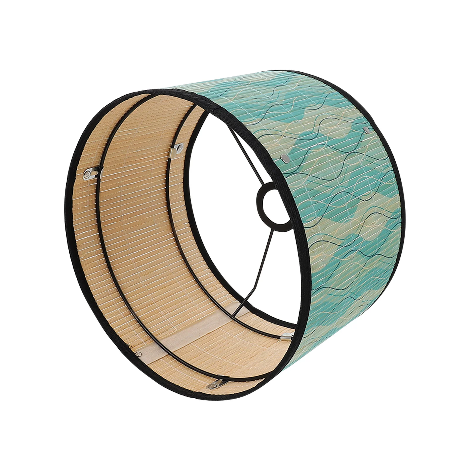 

1 шт. бамбуковый абажур в японском стиле, декоративный светильник, бамбуковый цветной абажур, аксессуар для потолочного светильника, современный абажур