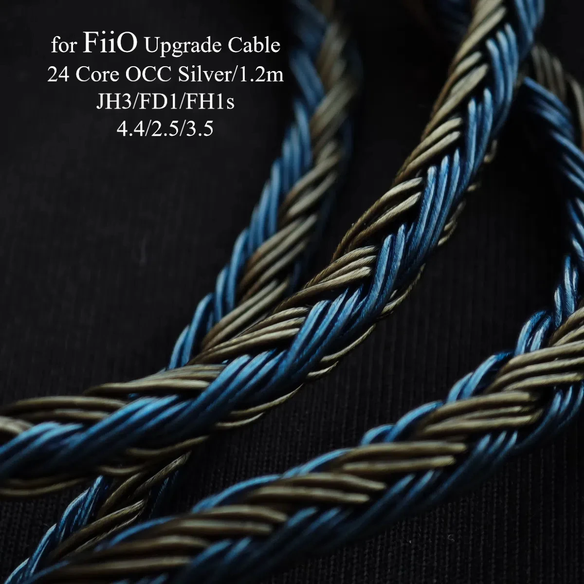 

High-Purity OCC Upgrade Cable Compatible with FiiO JH3/FD1/FH1s - 24-Strand Braided Audio Cord 4.4mm Balanced 3.5mm MIC Version