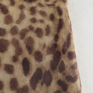 Midi Skirt Leopard Female Tulle, Long High Waist Elastic Waist Skirt, Summer Fashion Streetwear, 2022 8 Main Sales Women's Tulle Skirt - №5