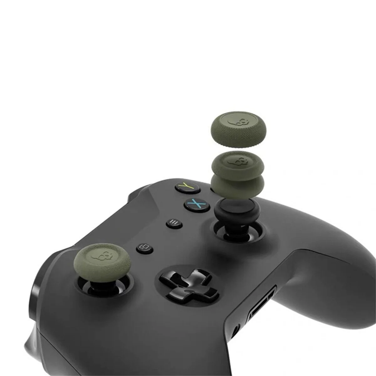 X12A 6pcs Thumb Stick Grip Caps Non-SLIP Handle Rocker ปุ่มสําหรับ Xbox One เกมคอนโทรลเลอร์อุปกรณ์เสริมสีม่วง