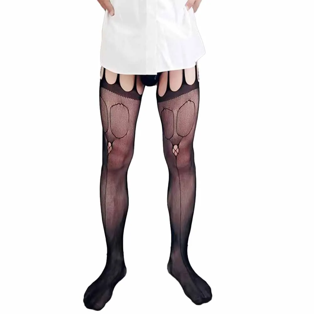 

Lingerie Antyhose Pantyhose Stockings Daily Home Party Body Fishnet Hollow Out Mens Mesh Sexy Sheer Hot Stylish