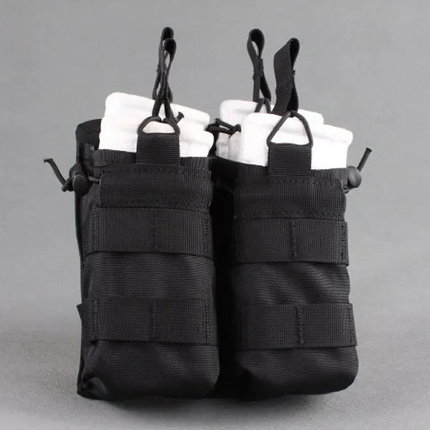 

Тактическая быстросъемная черная сумка MOLLE с двойным открытым зажимом для журналов M4