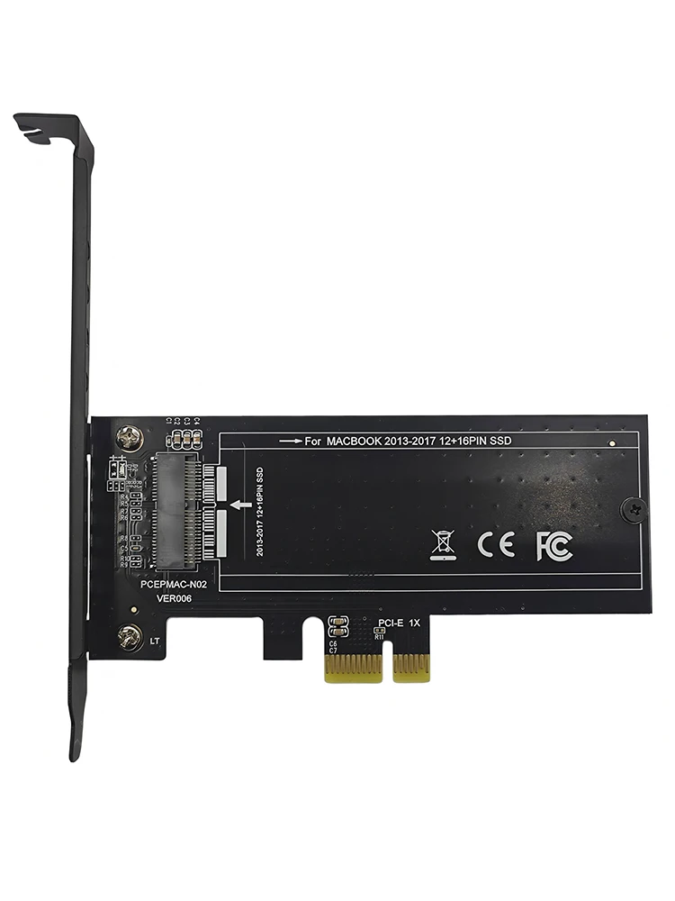 Karta rozszerzeń PCI Express X1 do Macbooka 2013-2017 12+16Pin SSD, konwerter PCI-E 1X na NVME SSD Riser dla A1465 A1466 A1398 A1502 — zdjęcie produktu 7