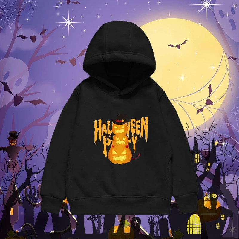 

Мужской и женский одинаковый свитер с капюшоном на Хэллоуин, осенне-зимний детский топ с длинными рукавами для мальчиков и девочек для родителей и детей