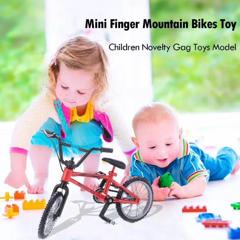 1:10 Alloy Bicycle Model Diecast Metal Finger Mountain bike Racing Toy Bend Road Simulation Collection Toys for Children Kids