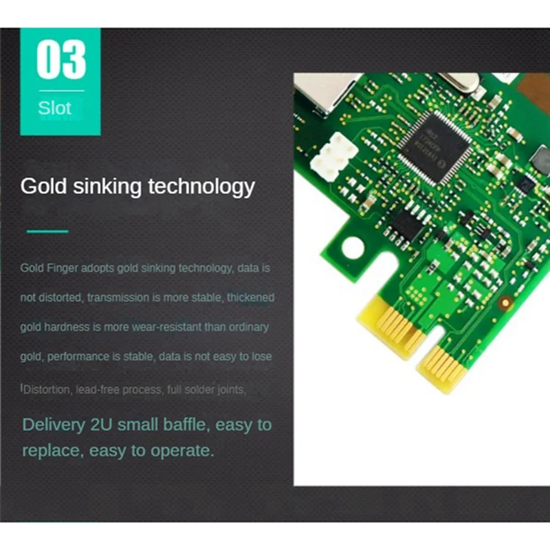 SMIEA I210-T1 PCI-Ex1 Gigabit Single Port Server Desktop Wired Network Card I210AT Chip Network Card