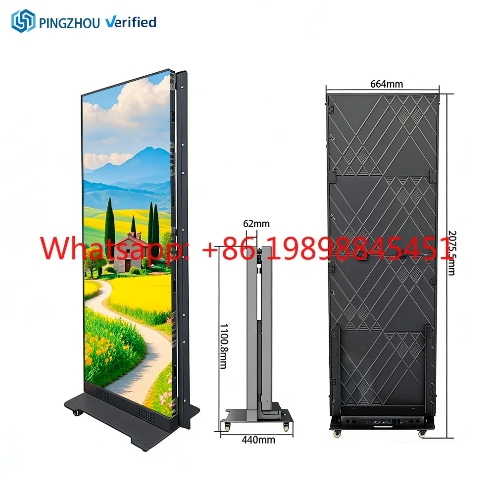 HD Portable Mobile LED Display P1.9 P2.5 Wireless Control HDR1000 IP65 Waterproof 1080P Digital Signage with CMS System
