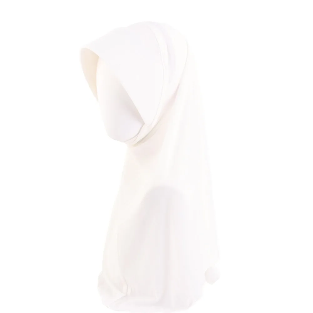 

Double Layered Headscarf Hat Solid Color Chiffon Crystal Yarn Cape Ready to Wear Instant Wear Scarf Hat Muslim Women