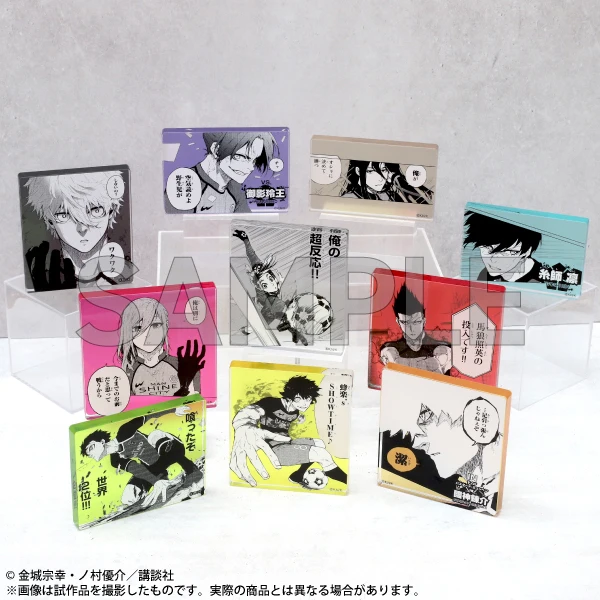 Anime BLUE LOCK Michael Kaiser Nagi Seishiro Mikage Reo Cosplay Cartoon Acrylic Card Brick Mahjong Standing Sign Adorn Xmas Gift