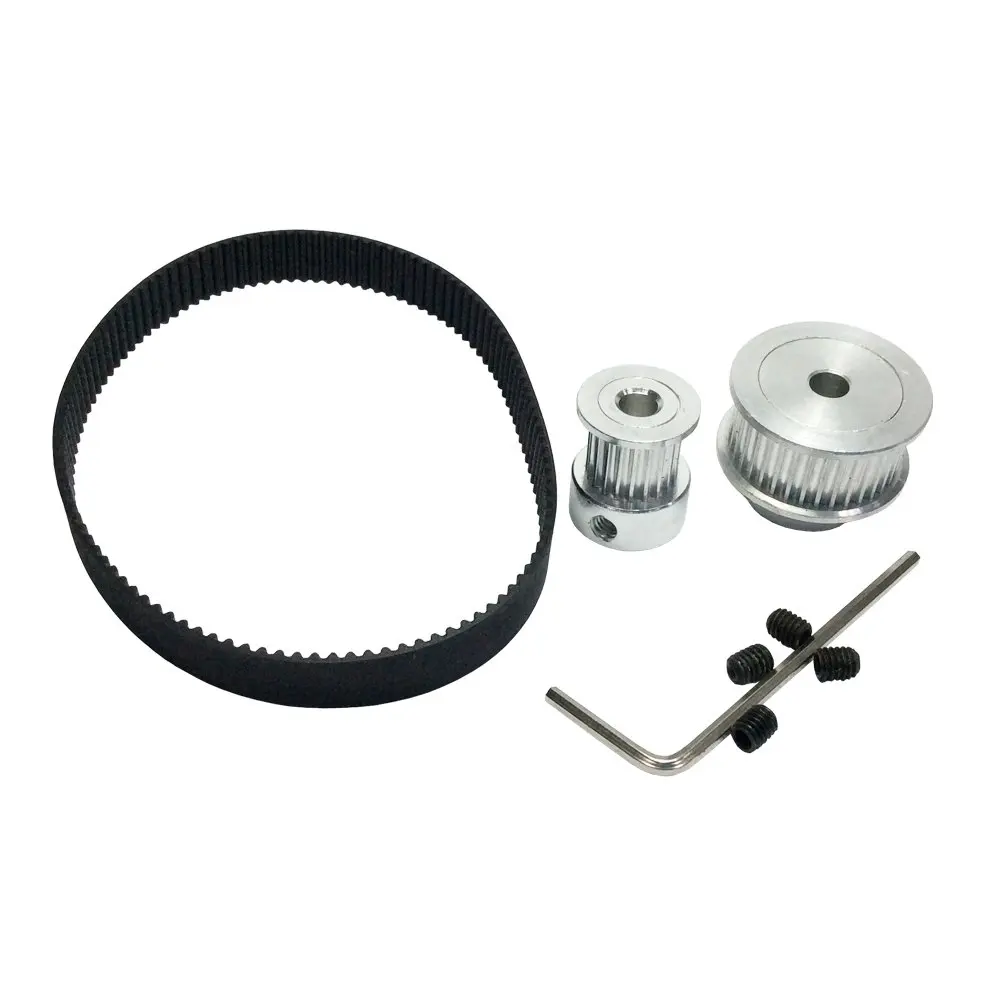 

2GT Timing Belt Closed Loop L=280mm W=9mm GT2 Pulley Kits 20 Teeth and 30 Teeth W=10mm for 3D Printer Accessories