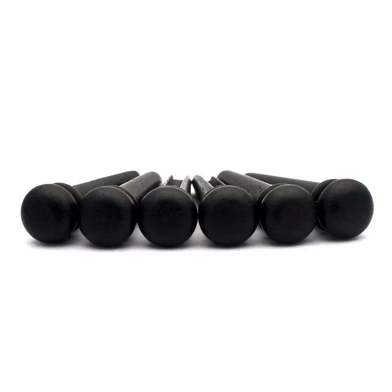 6pcs Ebony Acoustic Guitar Bridge Pins Black Guitar Pressure String Nails Pin Guitar Parts